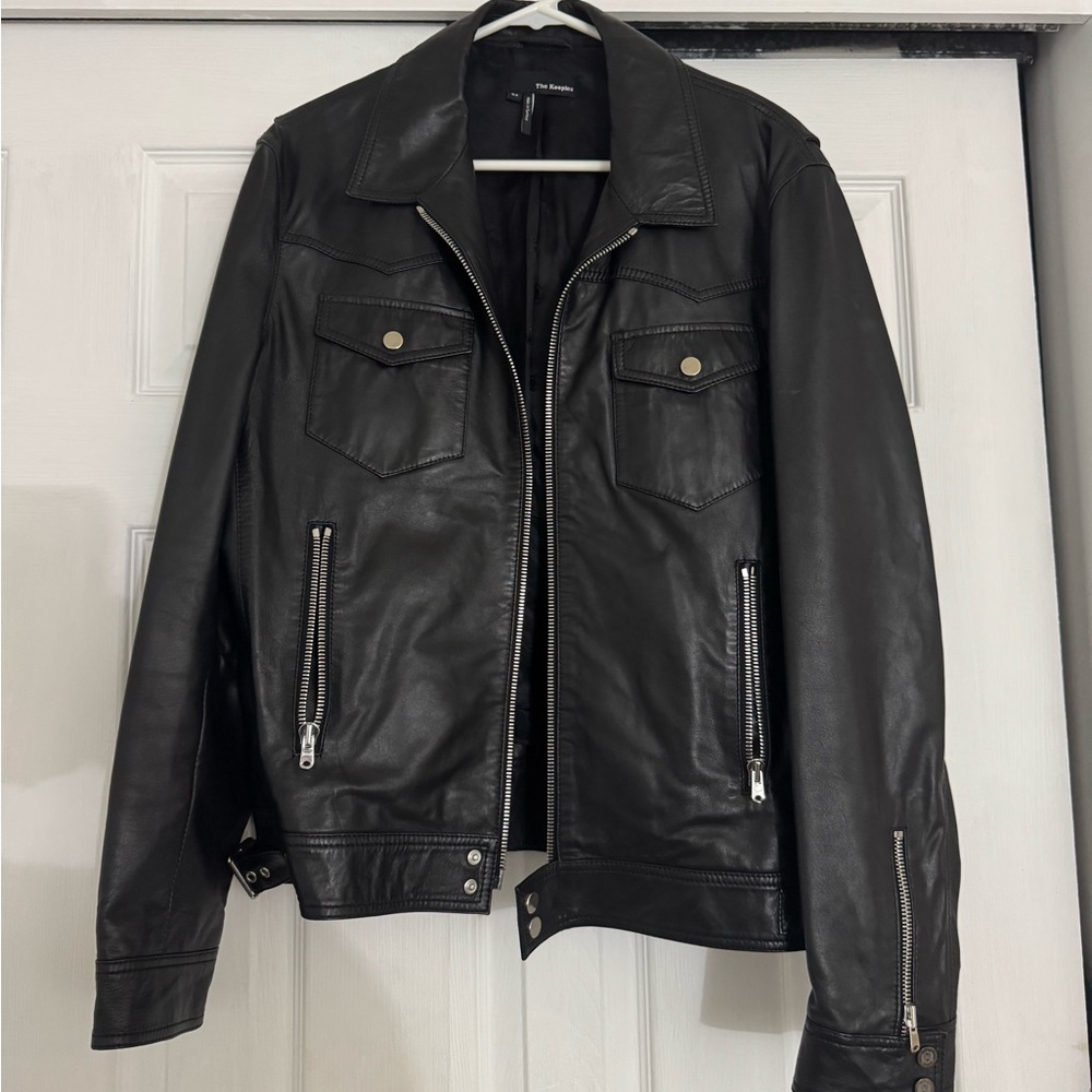 The Kooples Classic Black Leather Jacket
